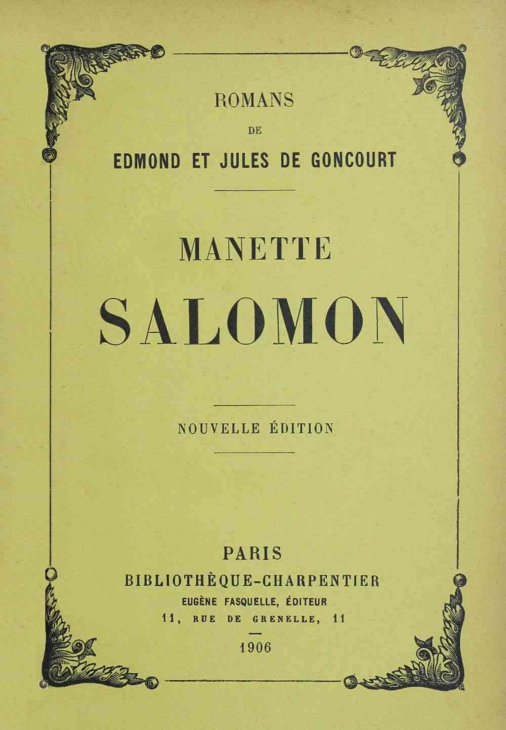 Manette Salomon cover