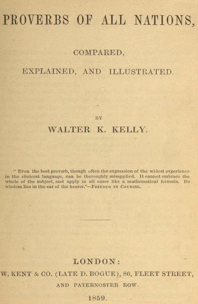 Proverbs of All Nations, Compared, Explained, and Illustrated cover