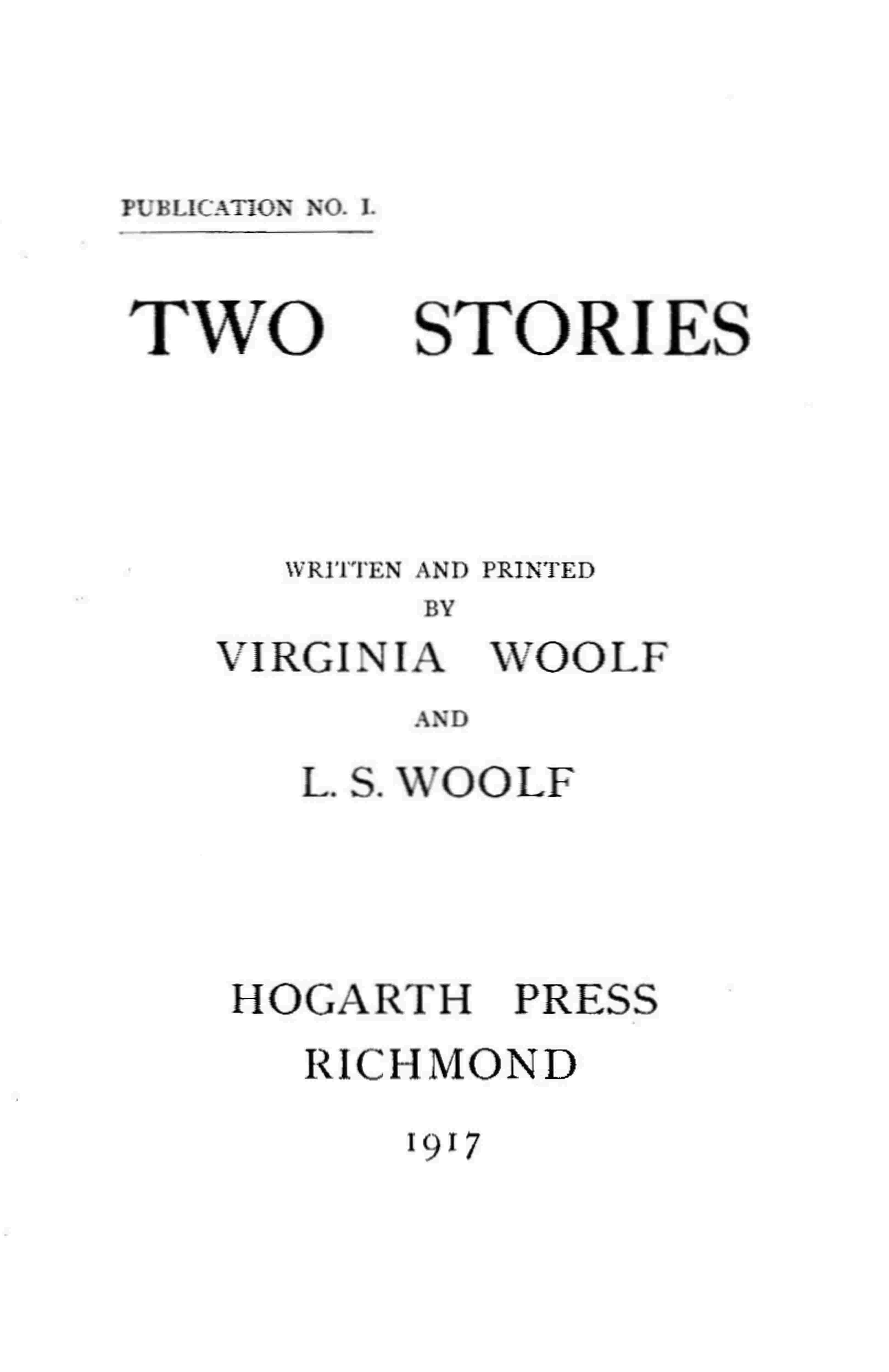 Two Stories cover
