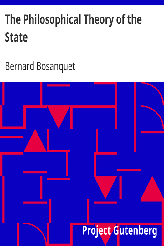 The Philosophical Theory of the State cover