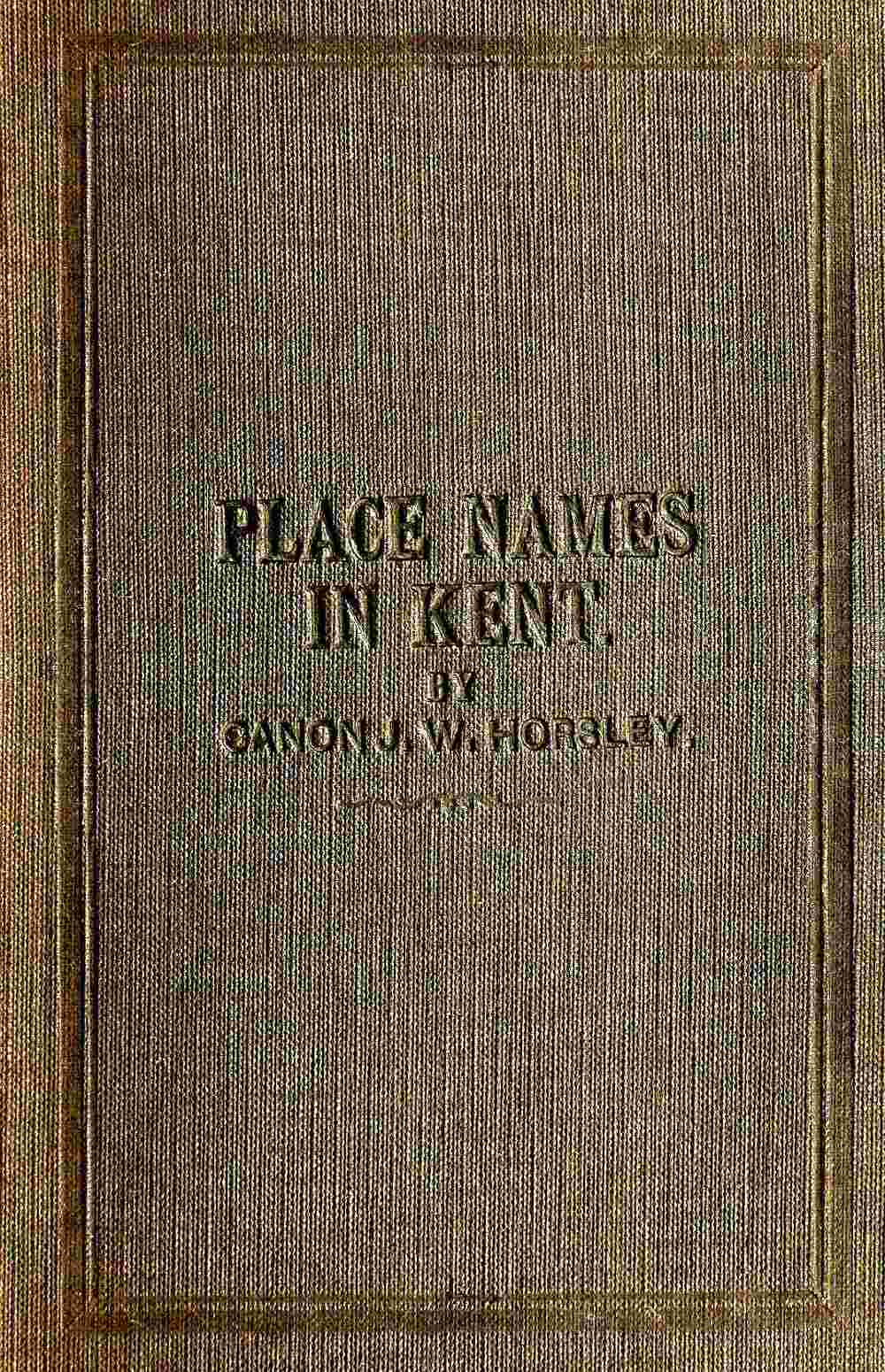 Place Names in Kent cover