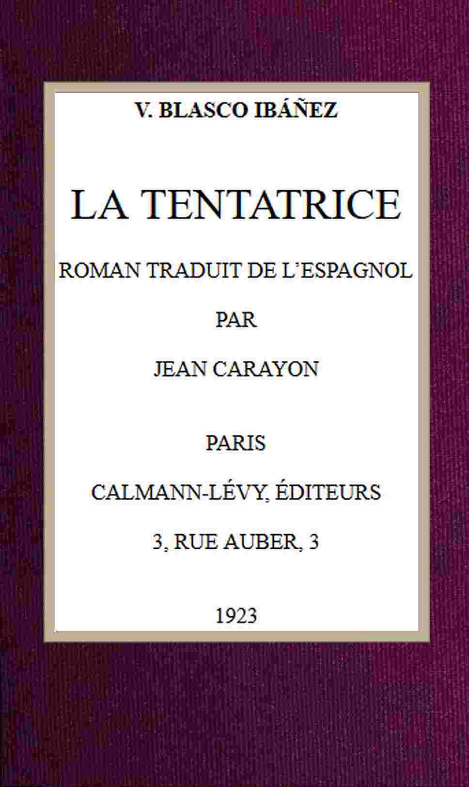 La tentatrice cover