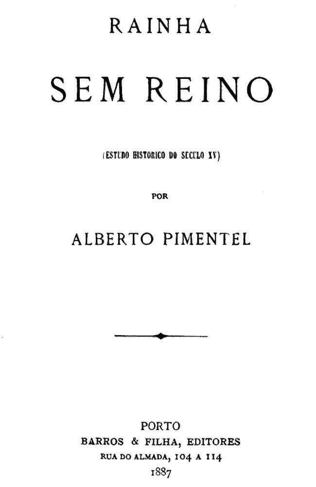 Rainha sem reino (Estudo historico do seculo XV) cover