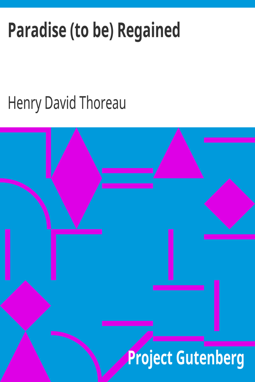 Paradise (to be) Regained cover