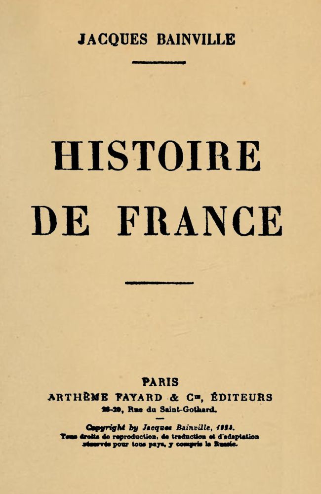 Histoire de France cover