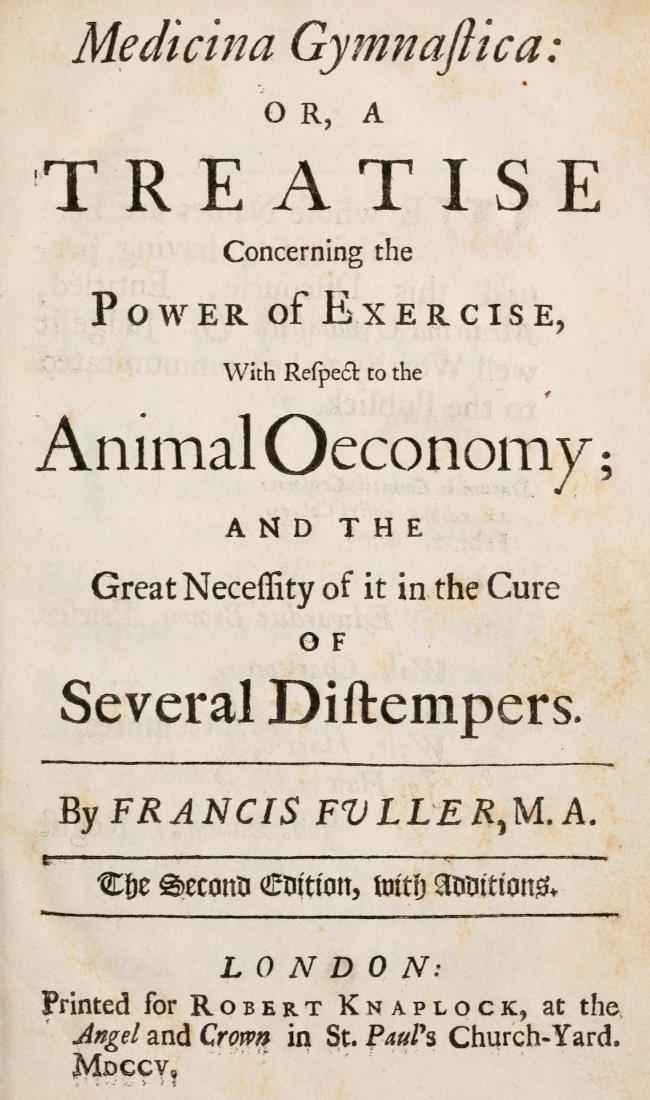 Medicina Gymnastica / or, A treatise concerning the power of exercise, with respect to the animal oeconomy; and the great necessity of it in the cure of several distempers cover
