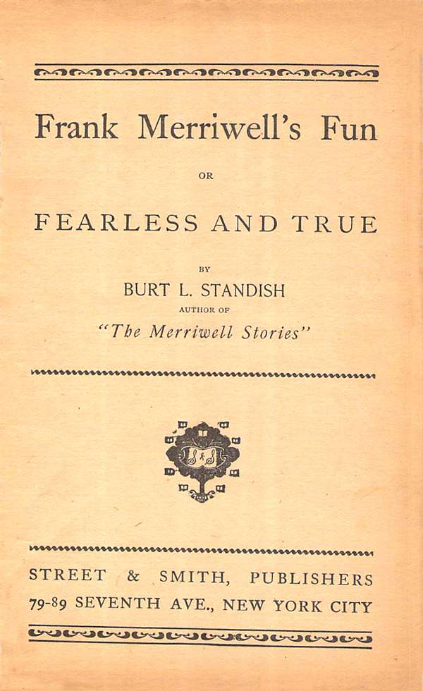 Frank Merriwell's Fun; Or, Fearless and True cover
