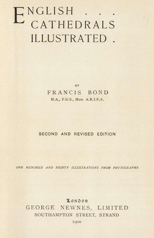 English Cathedrals Illustrated / Second and Revised Edition cover