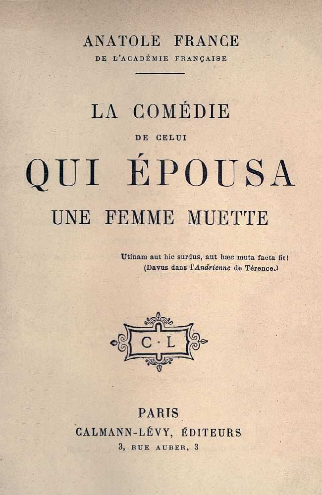 La comédie de celui qui épousa une femme muette cover