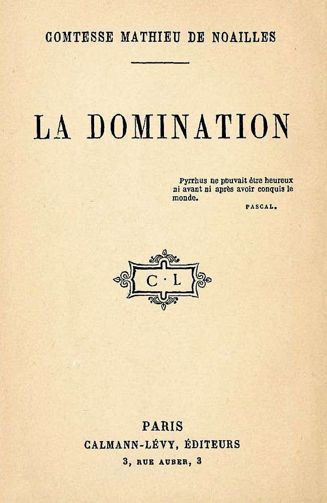 La Domination cover