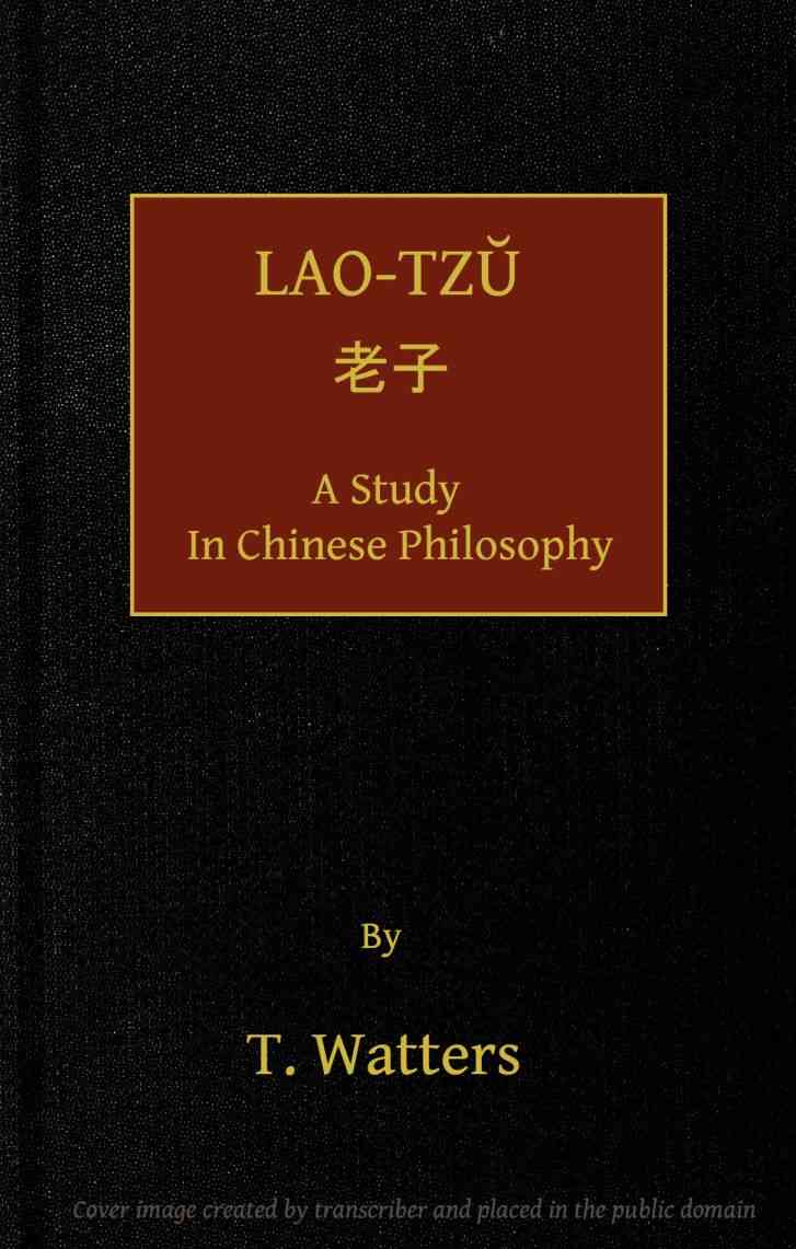 Lao-tzu, A Study in Chinese Philosophy cover