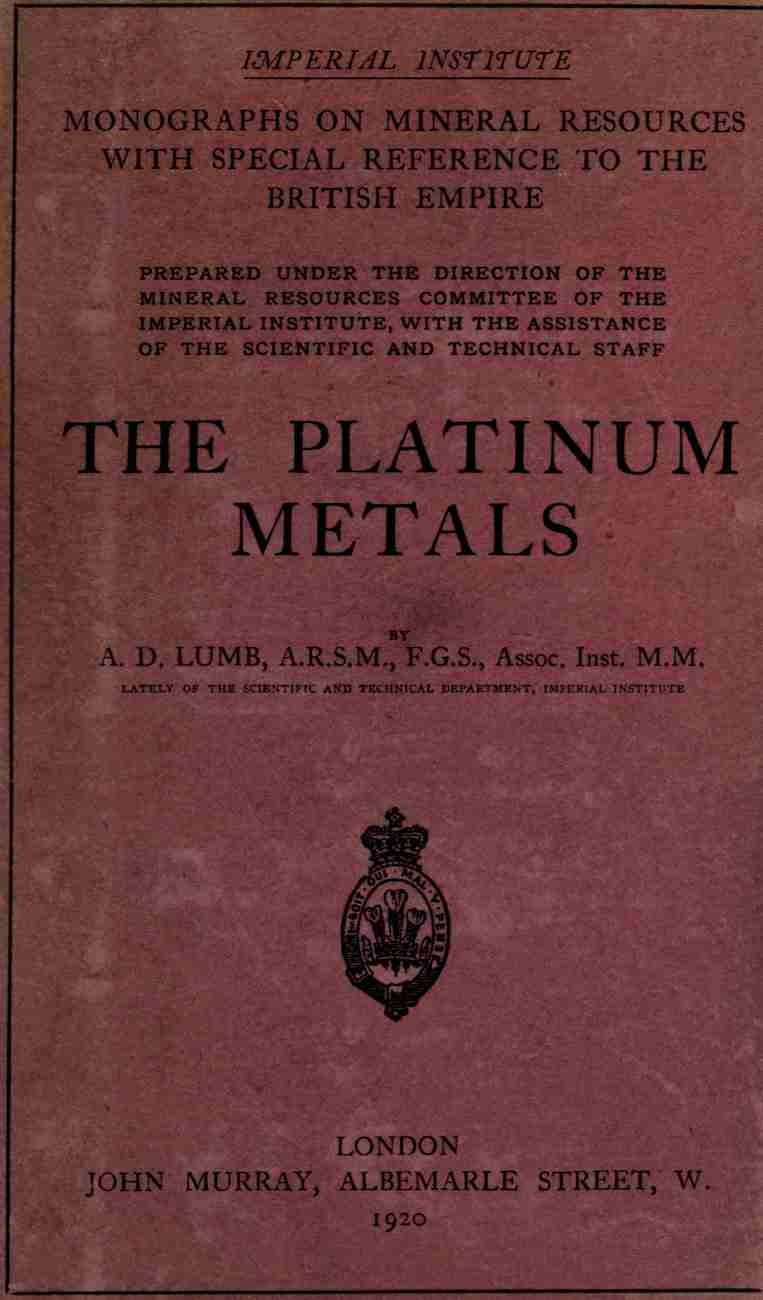 The platinum metals cover