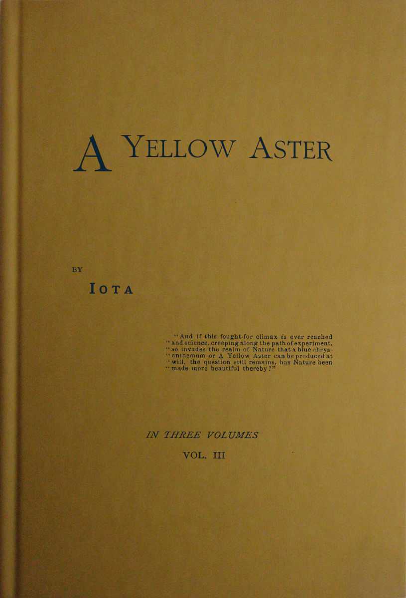 A Yellow Aster, Volume 3 (of 3) cover