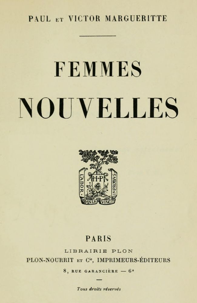 Femmes nouvelles cover