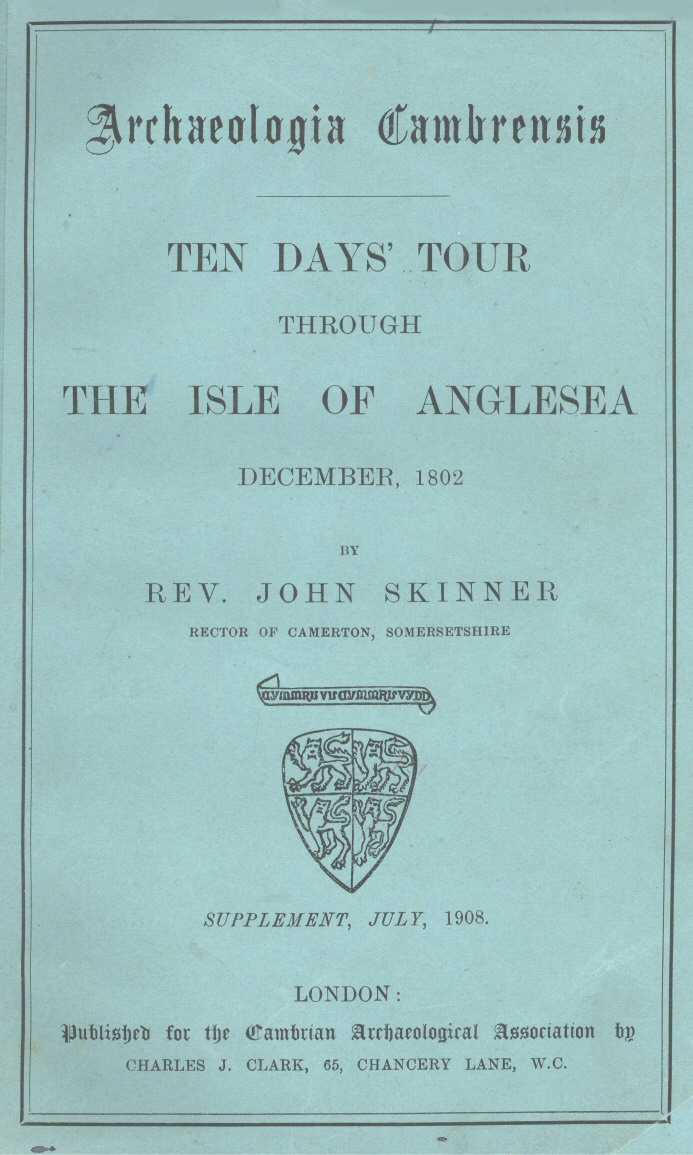 Ten Days' Tour through the Isle of Anglesea, December, 1802 cover