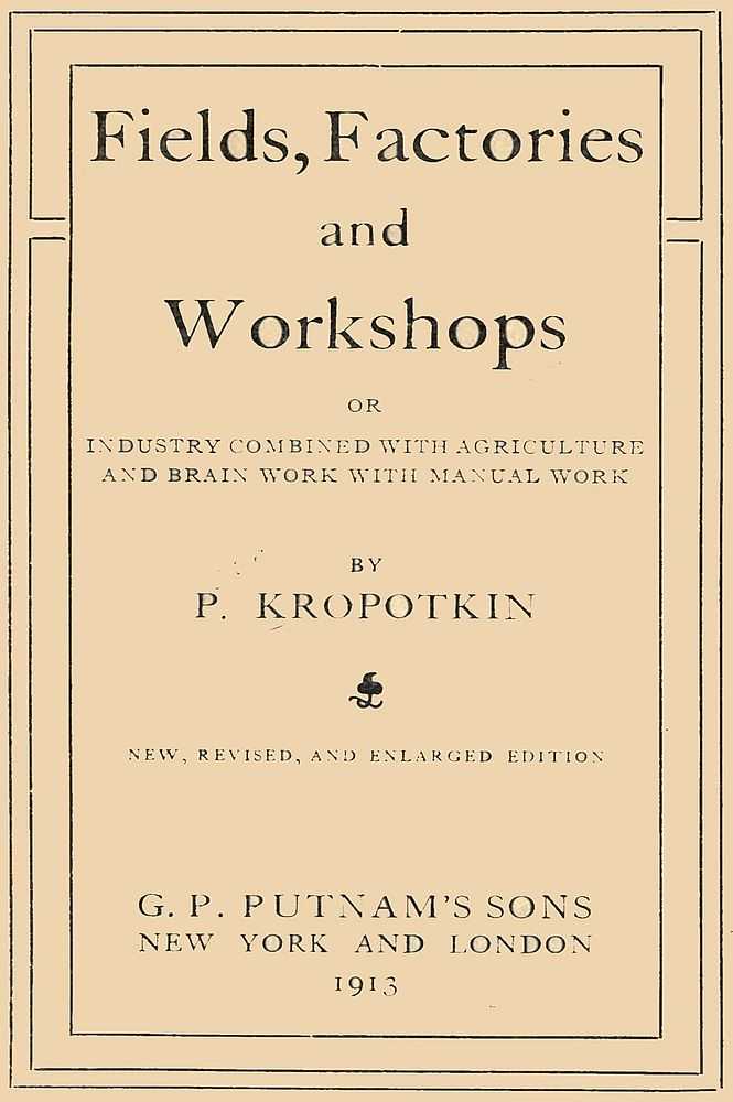 Fields, factories and workshops cover