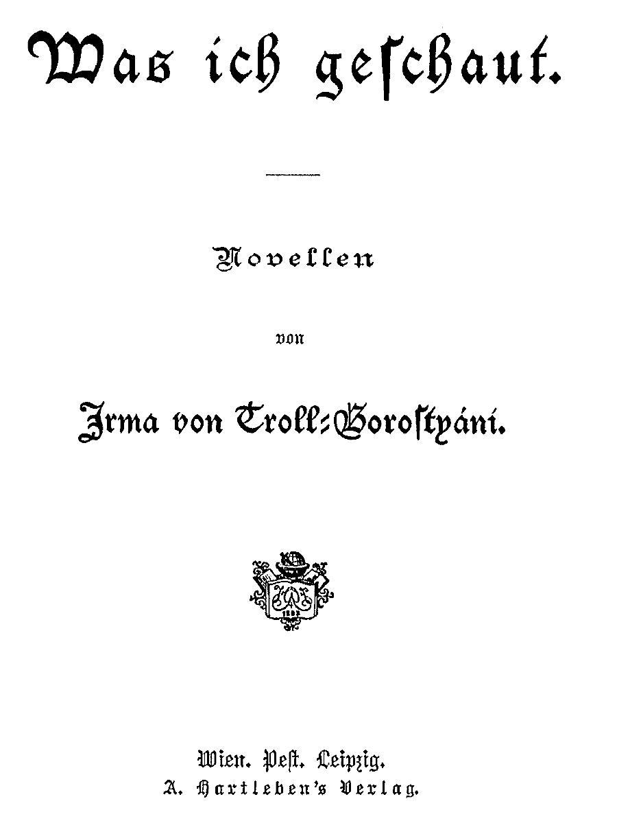 Was ich geschaut: Novellen cover