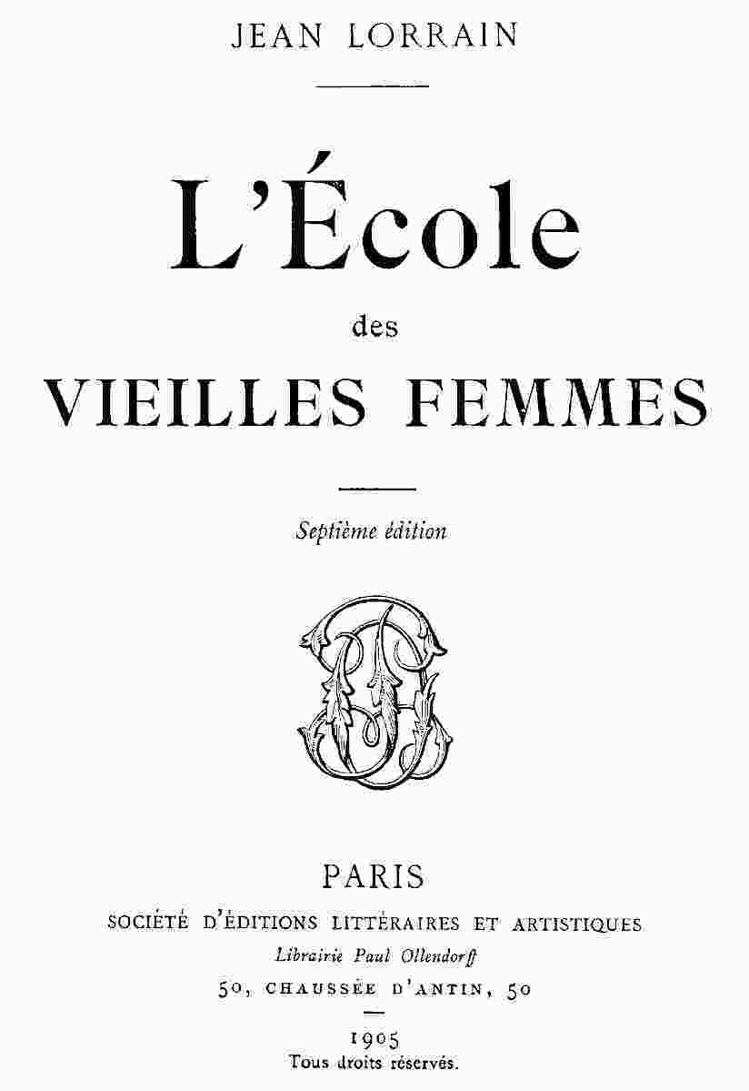 L'école des vieilles femmes cover