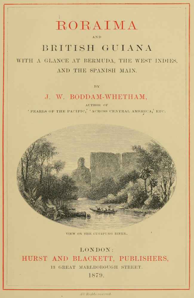 Roraima and British Guiana, With a Glance at Bermuda, the West Indies, and the Spanish Main cover