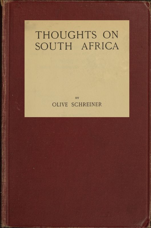 Thoughts on South Africa cover