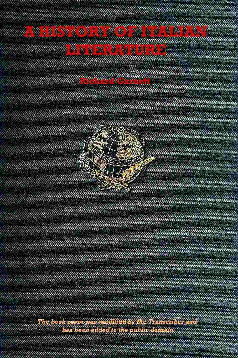 A history of Italian literature cover