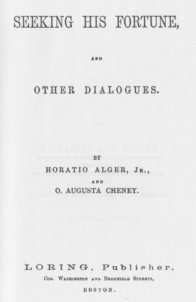 Seeking his fortune, and other dialogues cover