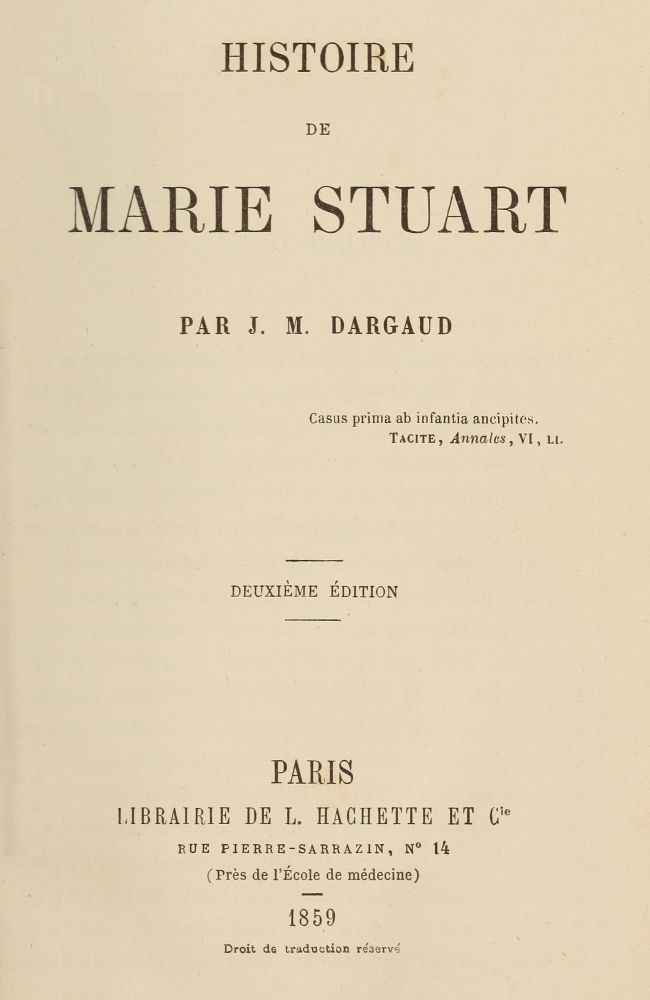 Histoire de Marie Stuart cover