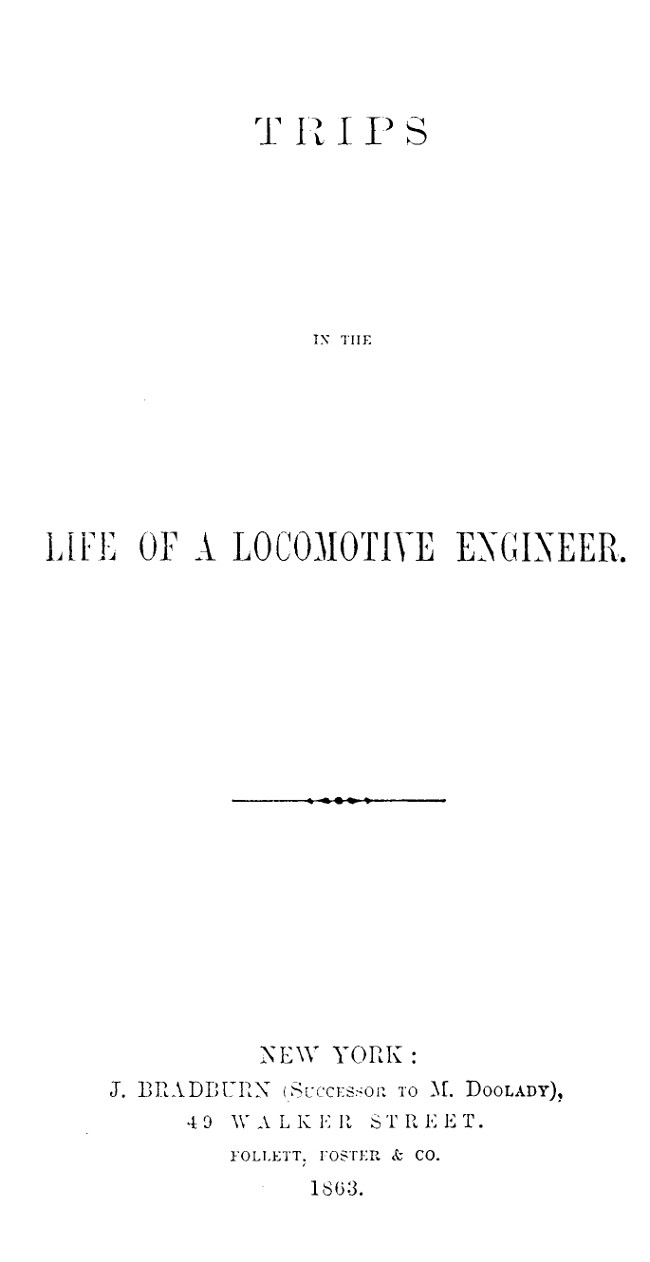 Trips in the Life of a Locomotive Engineer cover