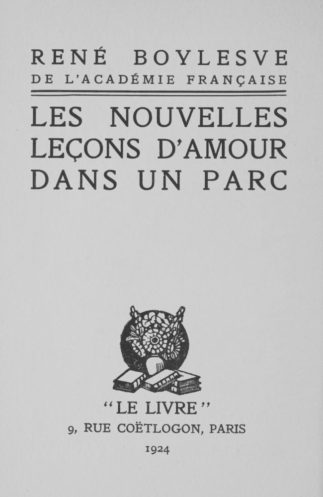 Les nouvelles leçons d'amour dans un parc cover
