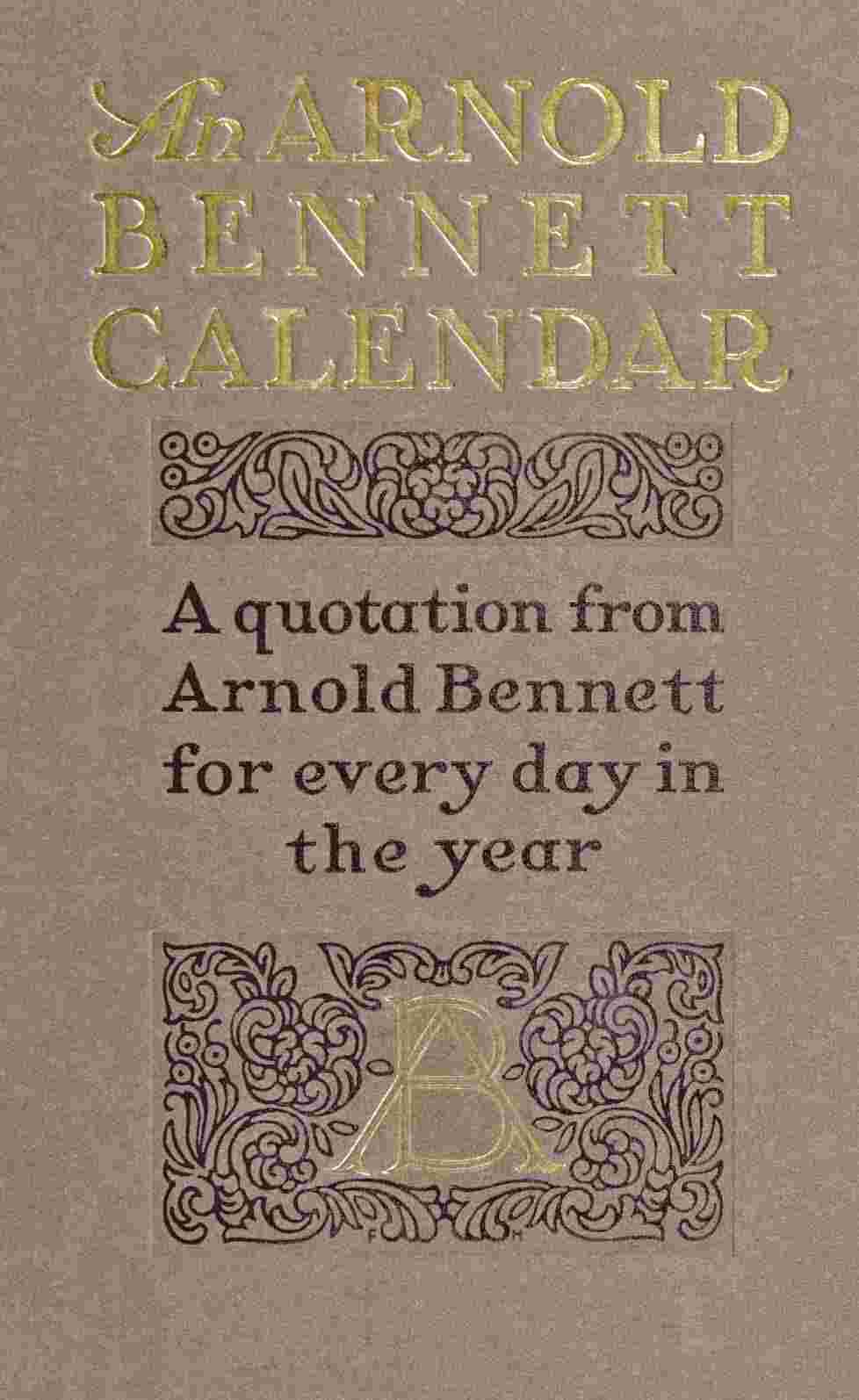The Arnold Bennett Calendar cover