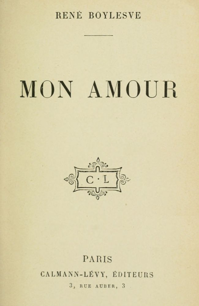Mon amour cover