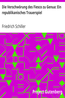 Die Verschwörung des Fiesco zu Genua: Ein republikanisches Trauerspiel cover