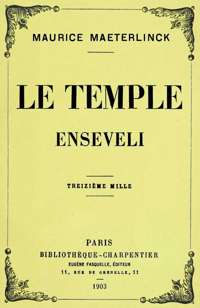 Le temple enseveli cover
