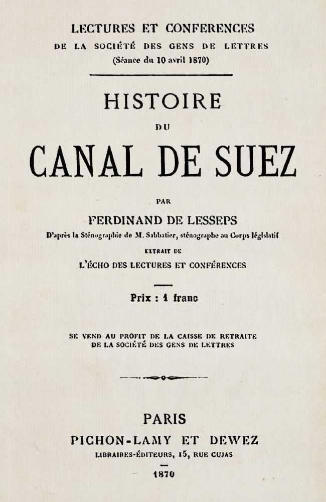 Histoire du Canal de Suez cover