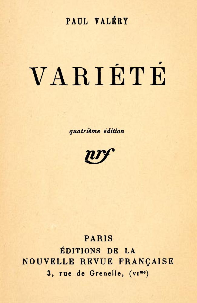 Variété I cover