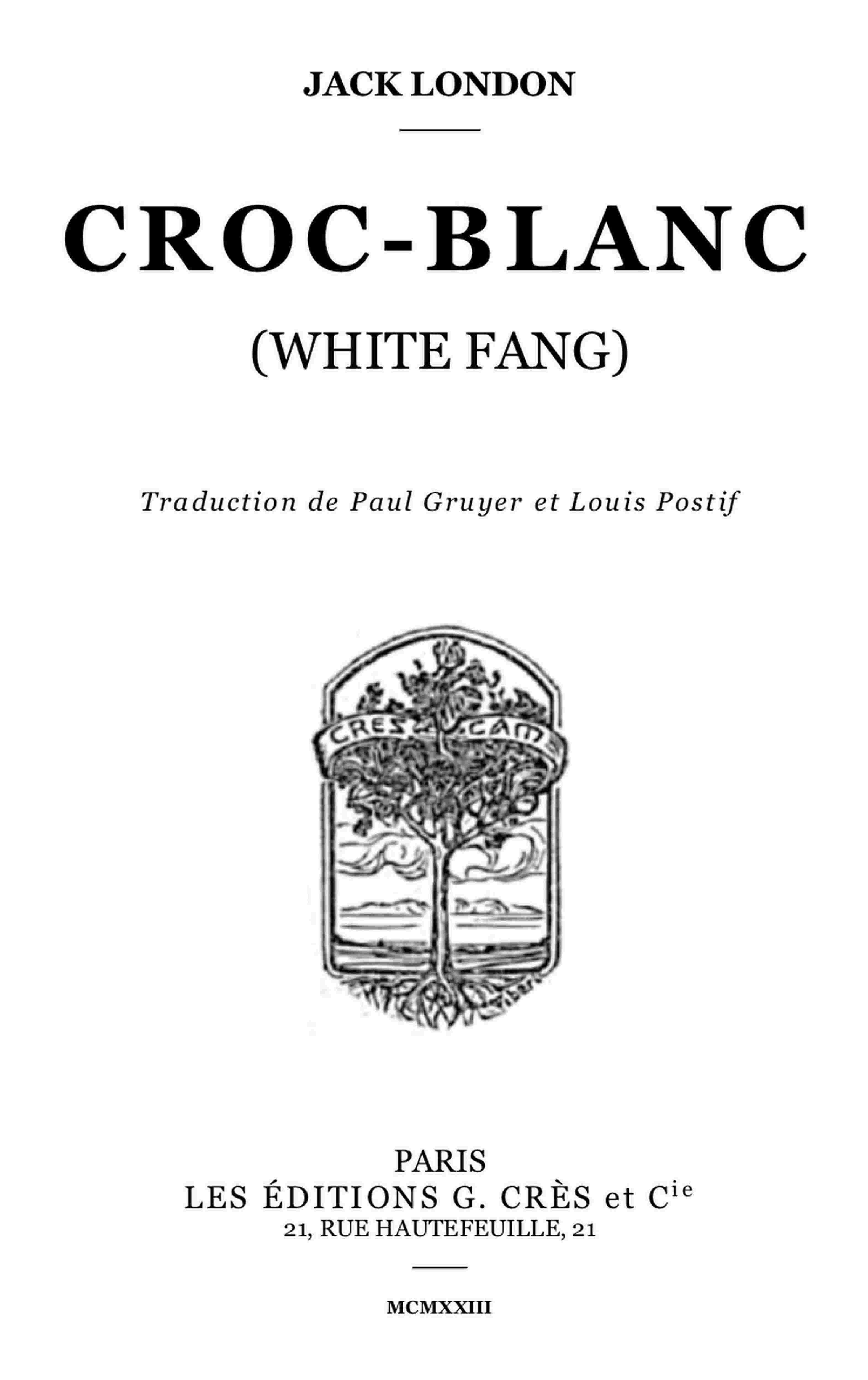 Croc-Blanc cover