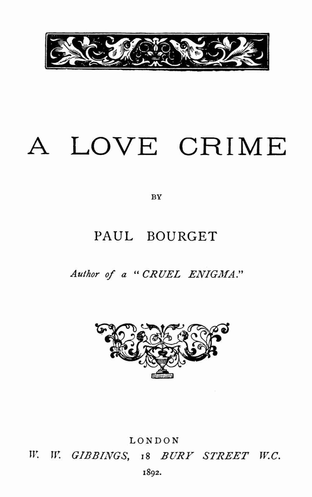 A Love Crime cover