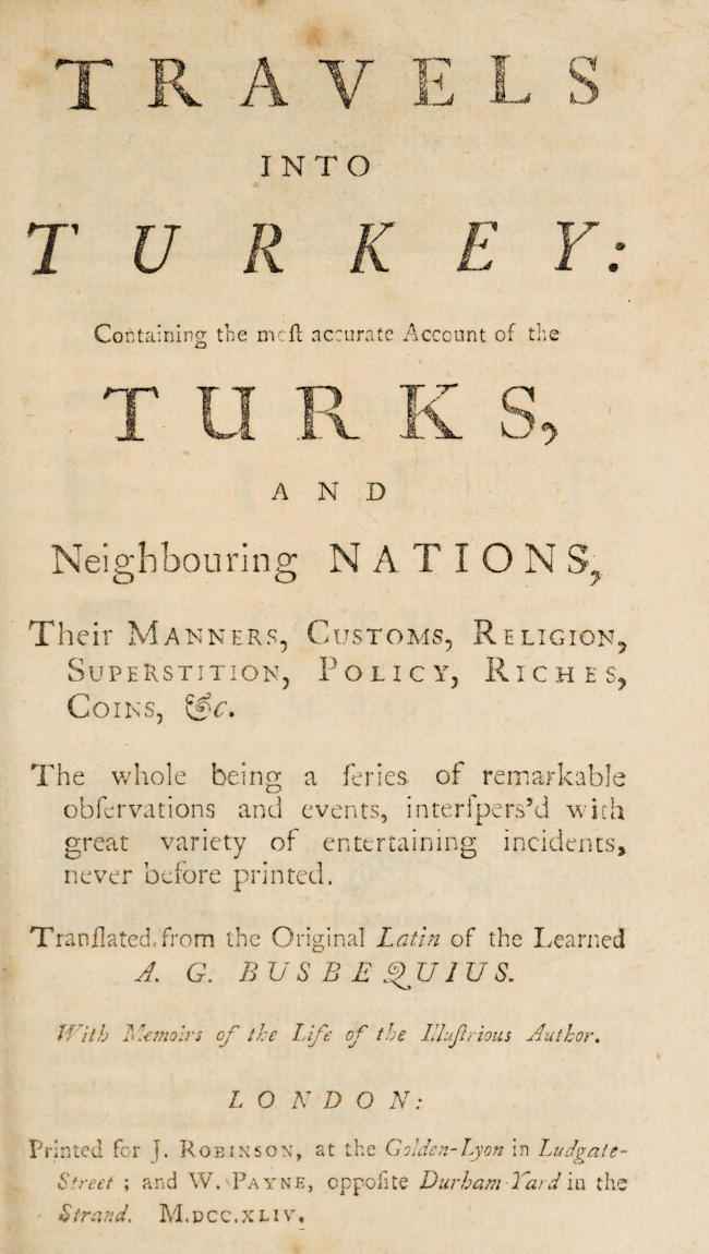 Travels into Turkey / Containing the most accurate account of the Turks, and neighbouring nations, their manners, customs, religion, superstition, policy, riches, coins, &c. cover