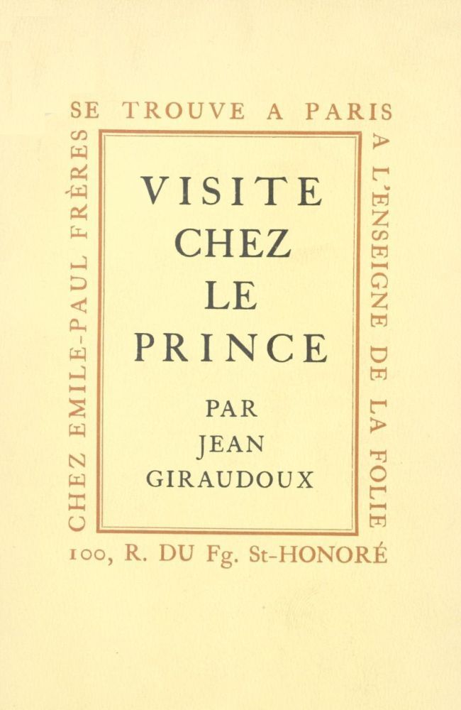 Visite chez le prince cover