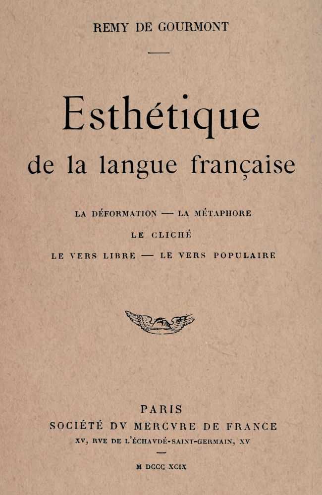 Esthétique de la langue française cover