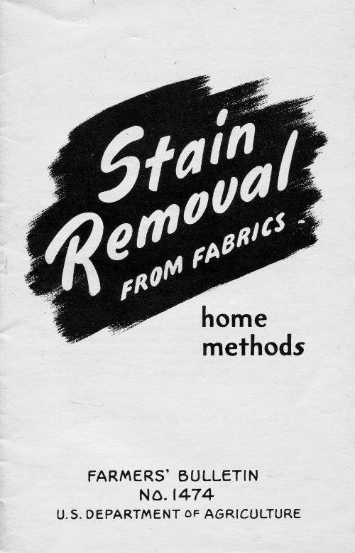 Stain removal from fabrics cover