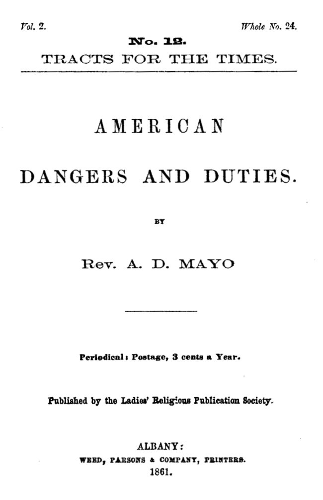 American Dangers and Duties cover