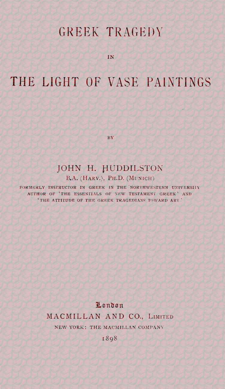 Greek Tragedy in the Light of Vase Paintings cover