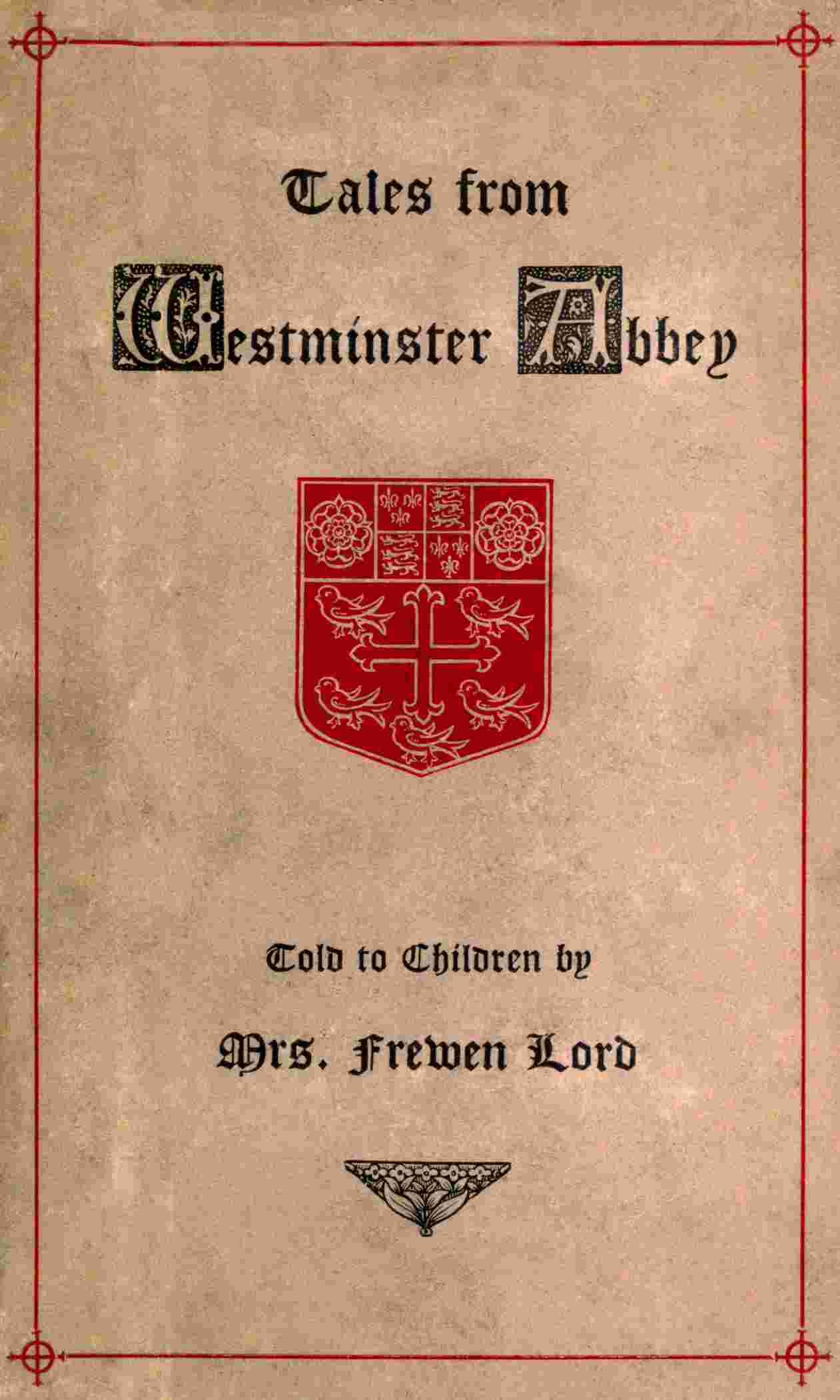 Tales from Westminster Abbey Told to Children cover