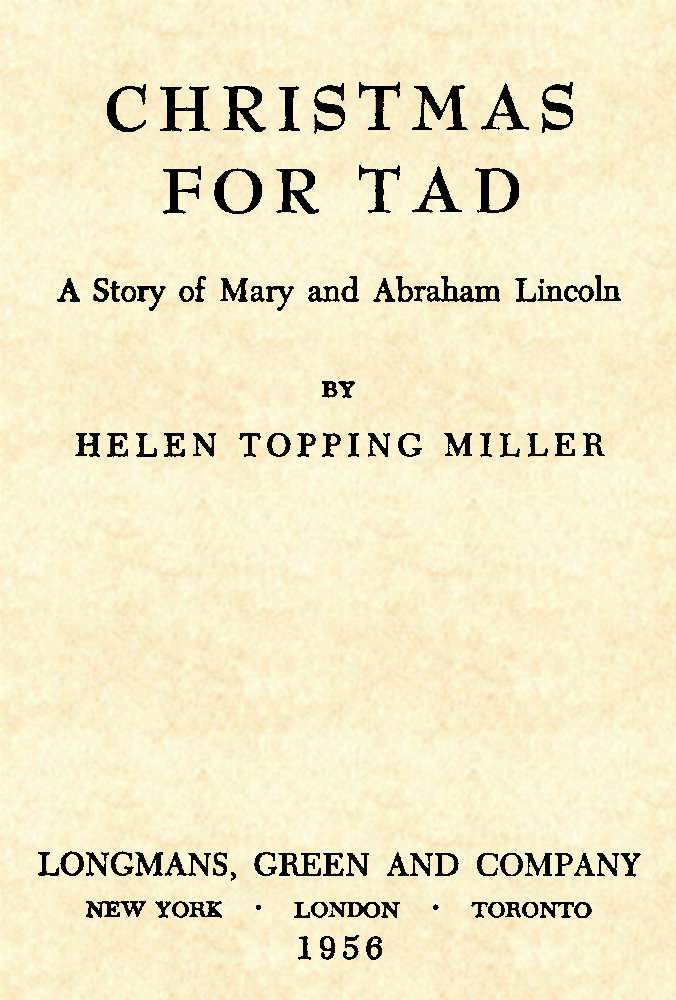 Christmas for Tad: A Story of Mary and Abraham Lincoln cover