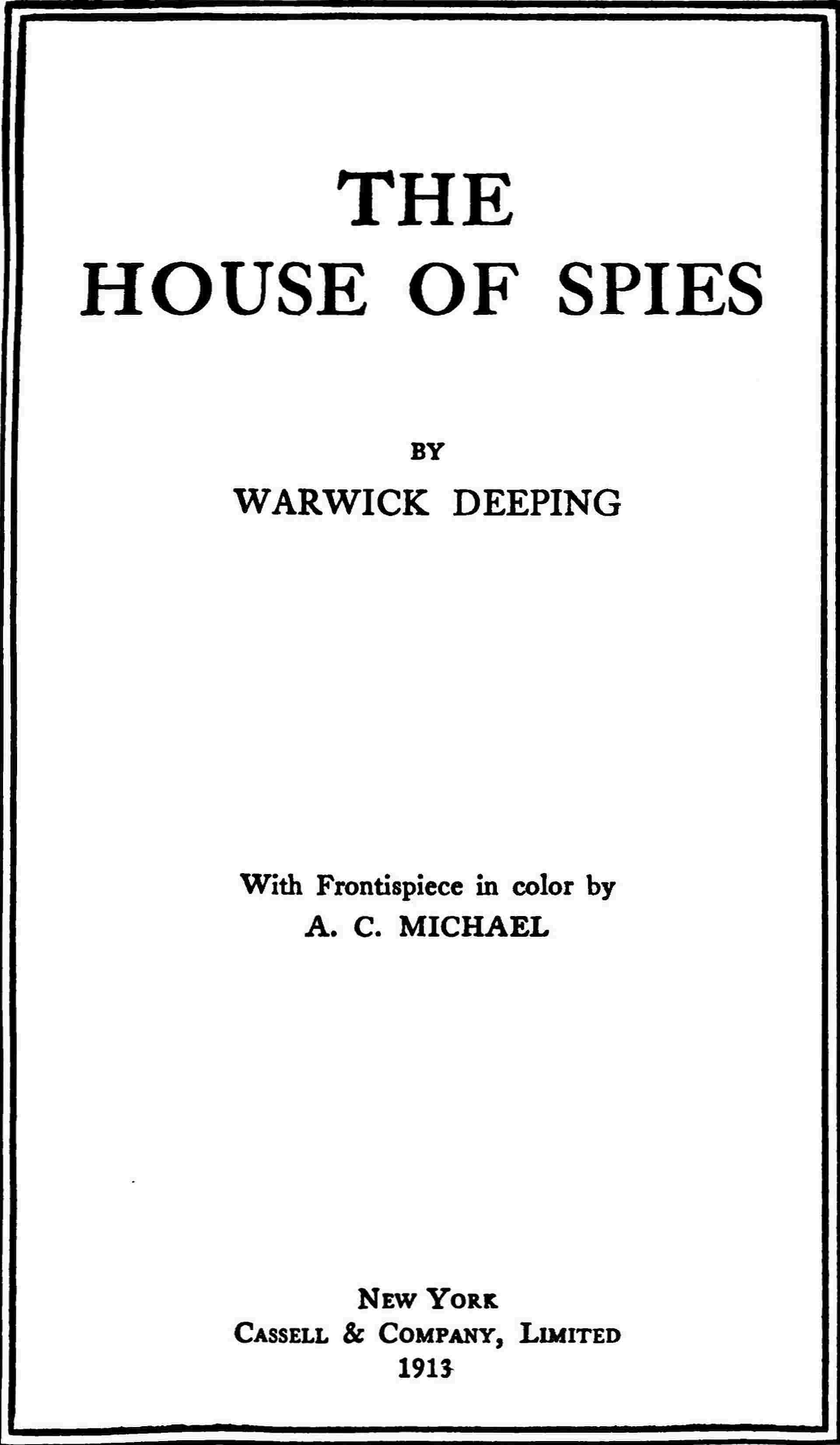 The House of Spies cover