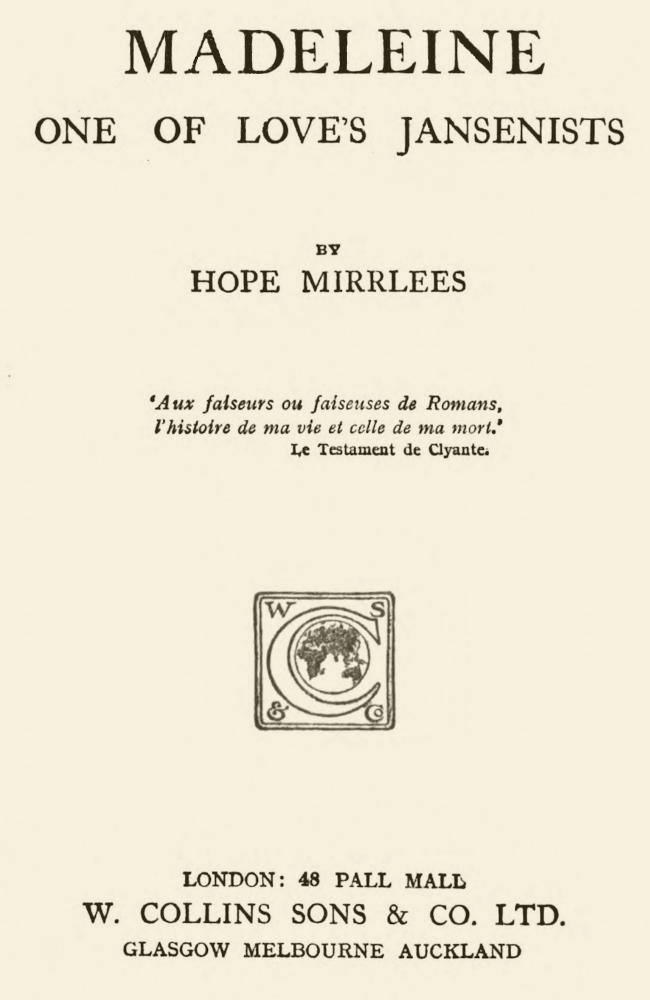 Madeleine: One of Love's Jansenists cover