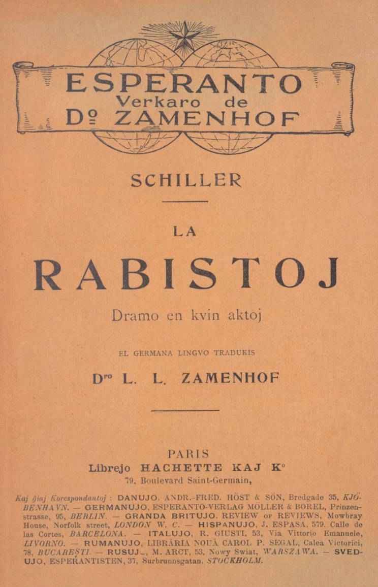 La Rabistoj: Dramo en kvin aktoj cover
