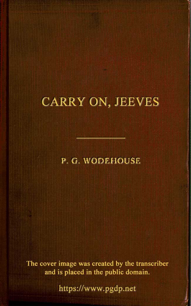 Carry On, Jeeves cover