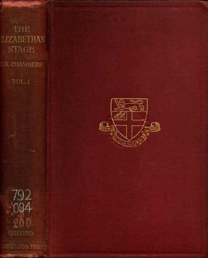 The Elizabethan Stage, Vol. 1 cover